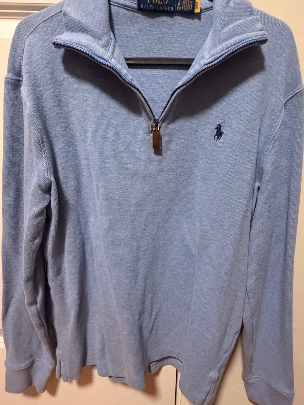 Ralph Lauren Light Blue Half-Zip Sweater